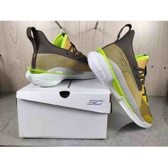 Stephen Curry VII Men Basketball Shoes Yellow Gray-1